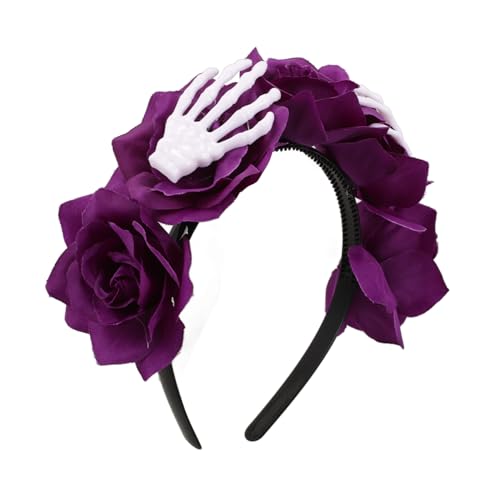 SOIMISS Halloween Haarreif Mit Und Blumen Für Kostümpartys Geisterhafte Kopfbedeckung Für Accessoire Für Halloween-feiern Und Fotografie von SOIMISS