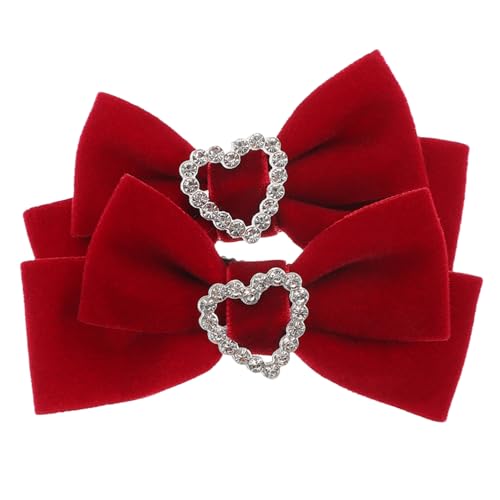 SOIMISS Rote Haarschleifen Clips für Mädchen Haarschmuck mit Metallkern Langlebig und Vielseitig für Alltag und Festliche Anlässe Dekorative Schleifen Haarspangen von SOIMISS