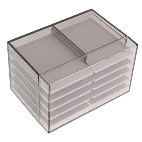 SOIMISS Schichtige Acryl Wimpern Aufbewahrungsbox Weiß Transparent Lash Tray Organizer Leicht Tragbar Für Falsche Wimpern Kosmetik Make Up Box Kompakt Robust von SOIMISS