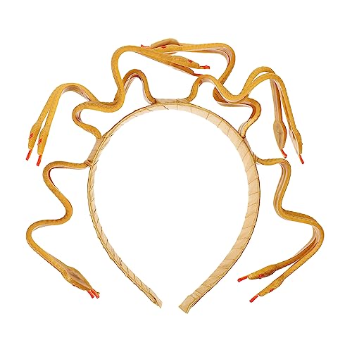 SOIMISS Schlangenkopf Stirnband Medusa Cosplay Kopfbedeckung Simulation Horror Haarreifen Party Requisit Halloween Leicht Tragen Verschleissfestigkeit Bruchfestigkeit Langlebig von SOIMISS