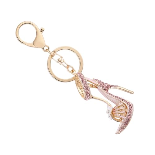 SOIMISS Schlüsselanhänger Strass geldbörse Mini- High-Heel-Verzierung hochzeitslaken wedlock Taschenanhänger mit hohem Absatz Anhänger in Form eines hohen Absatzes Metall Rosa von SOIMISS