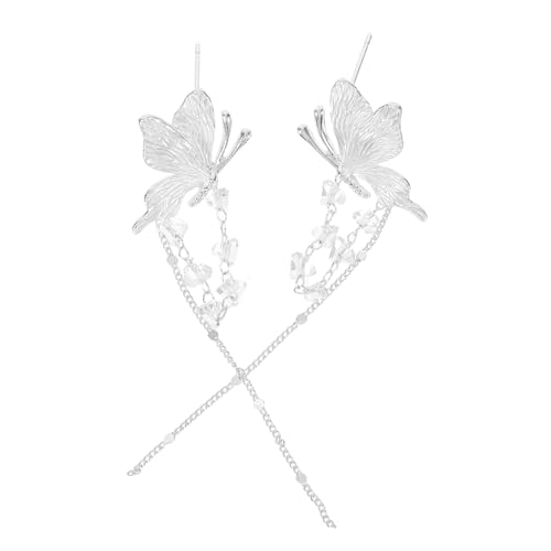 SOIMISS Lange Schmetterlings-tropfen-ohrhänger Mit Zarter Quaste Statement-schmuck Für Mädchen Und Frauen Federleichter Komfort Für Alltags Und Party-outfits von SOIMISS