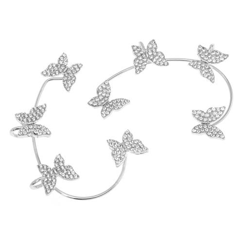 SOIMISS Schmetterlings Ohrclips für Frauen Stilvolle Ohrmanschetten Piercing Ohrringe für Mädchen und Damen für Alltag und Besondere Anlässe Hochwertiger und Langlebiger Ohrschmuck von SOIMISS