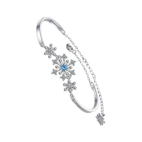 SOIMISS Schneeflocke Armband Für Frauen Zirkonia Handgelenk Kette Kupferarmreif Mit Schneeflocken Dekor Stilvoll Und Elegant Als Für Freundinnen Oder Modisches Accessoire von SOIMISS