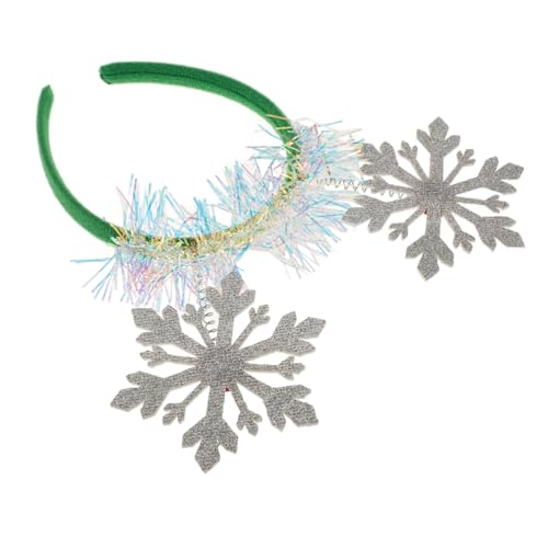 SOIMISS Weihnachts-schneeflocken-stirnband Für Damen Haarschmuck-accessoires Für Festliche Anlässe Verziert Mit Kreativem Schneeflocken-design Elastischer Und Bequemer Sitz Für Partys von SOIMISS