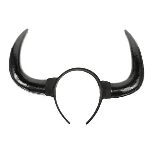 SOIMISS Stirnband aus simuliertem Horn Lustiges Hörner-Stirnband Ochsenhörner Stirnband halloween haarschmuck halloween kopfschmuck halloween deko weihnachtsdeko Stirnband aus Horn Plastik von SOIMISS
