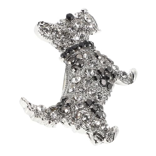 SOIMISS Hundebrosche Für Damen Süße Cartoon-tierdesign Glitzernde Strass-akzente Robuste Legierungskonstruktion Tragbar Für Kleidung Rucksäcke Hüte Partys Und Geburtstagsgeschenke von SOIMISS