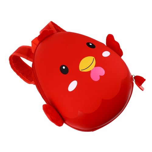 SOIMISS Junge Mädchen Cartoon Rucksack Niedlicher Hühner-Ei Rucksack Für Jungen Und Mädchen Für Schule Ausflüge Und Freizeit Strapazierfähiges Material Große Kapazität Rotes von SOIMISS