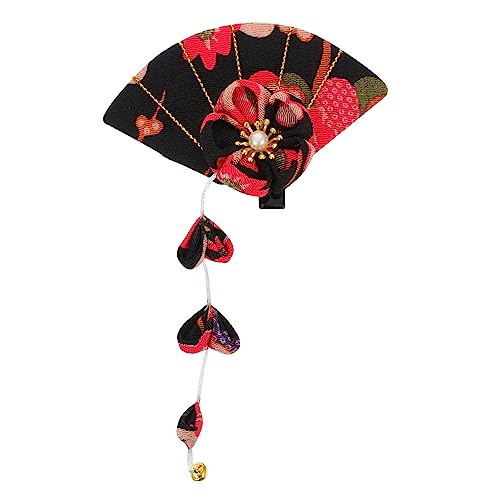 SOIMISS Tassel Haarclip mit Kirschblüte Traditionelles Schwarzes Haarschmuck Accessoire für Damen Modischer Fransen Haarnadel für Festliche Anlässe und Alltag Eleganter Schmuck für von SOIMISS