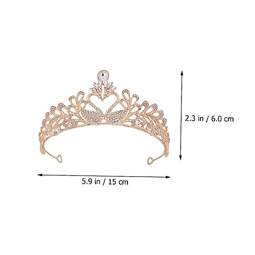 SOIMISS Tiara Krone aus Legiertem Material mit Funkelnden Strasssteinen Leichtes Design für Hochzeit Bankett und Geburtstagsfeier Komfortabel und Hautfreundlich Goldfarbenes Prinzessinnen von SOIMISS