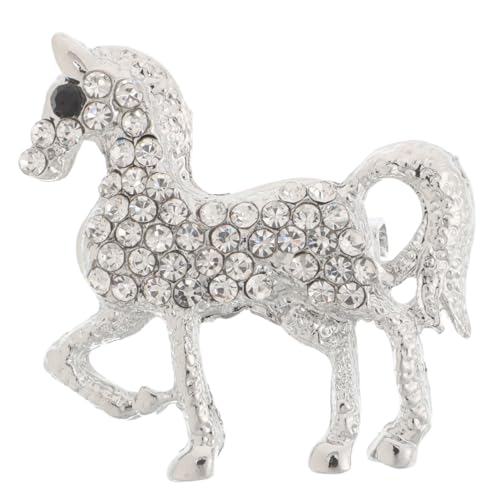 SOIMISS Brosche Anstecknadel Pferdebrosche Strass Zinklegierung Dekorative Damen Herren Kleidungszubehör Schmucknadeln Jacke Pullover Schal von SOIMISS