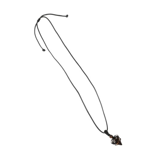 SOIMISS Tigerauge Anhänger Halskette Pyramidenform Natürlicher Schmuck DIY Perlen Damen Zubehör Vielseitig und Hautfreundlich von SOIMISS