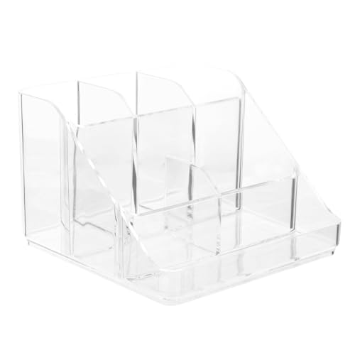 SOIMISS Transparente Acryl Kosmetik Aufbewahrungsbox mit Fächern Kleiner Makeup Organizer für Pinsel und Kosmetik Multifunktionale Aufbewahrungsbox für Schminktisch und Badezimmer von SOIMISS