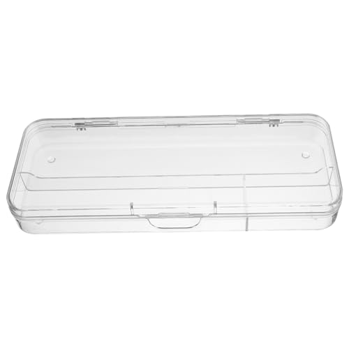 SOIMISS Transparente Kunststoff Stiftebox mit Deckel Großer Organizer für Bleistifte und Marker Stapelbare Federmäppchen Aufbewahrung Robuster Schreibwarenbehälter für Schule und Büro von SOIMISS