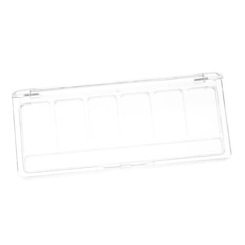 SOIMISS Transparente Lidschatten Palette mit Fächern aus Kunststoff Multifunktional für Eyeshadow und Concealer Wiederbefüllbar Leicht zu Reinigen Design für Vielseitige Make Up von SOIMISS