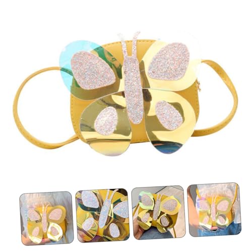 SOIMISS Kleine Mädchen Umhängetasche Form Eines Schmetterlings Süße Gelbe Mini-Handtasche Für Junge Mädchen Für Alltag Reisen Und Besondere Anlässe Mit Viel Stauraum Und Feiner von SOIMISS