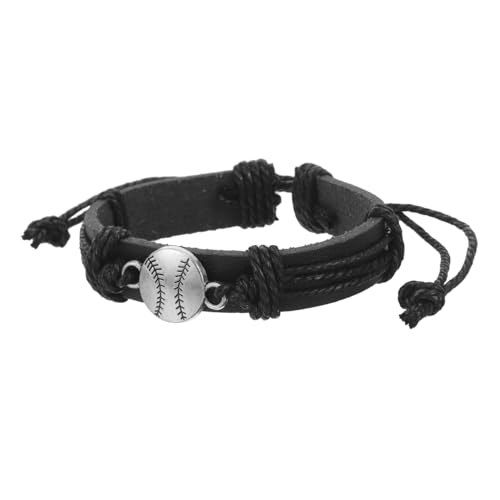 SOIMISS Verstellbares Baseball Armband aus Schwarzem Handgefertigtes Sportfan Schmuckstück Robust und Vielseitig für Alltag Arbeit und Sportveranstaltungen Geeignet von SOIMISS