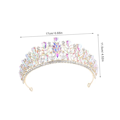 SOIMISS Vintage Barock Braut Tiara mit Strasssteinen Leichtes Damen Diadem für Hochzeit Prinzessin Stirnband mit Edlem Glanz Langlebiges Haarschmuck Accessoire für Festzug und Party von SOIMISS