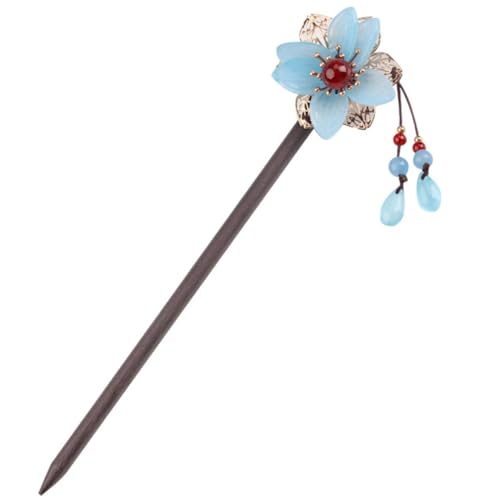 SOIMISS Vintage Chinese Style Flower Agate Hair Stick für Langes Haar Klassischer Haarschmuck Damen Eleganter Haarnadel Retro Haarschmuck im Traditionellen Design Leicht und Langlebig von SOIMISS