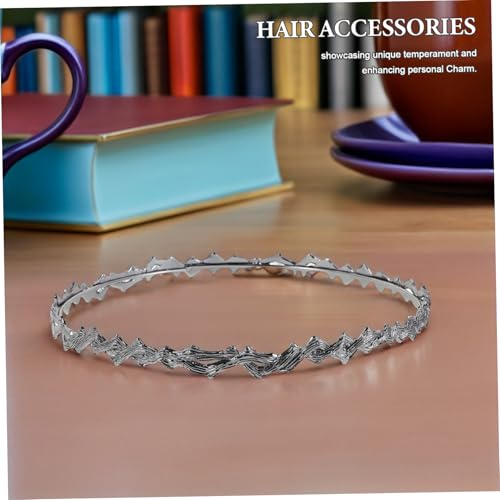 SOIMISS Vintage Crown Metall Haarreif Damen Non Slip Gewelltes Haarband mit Gedrehtem Design Minimalistisches Styling für Makeup und Gesichtspflege Retro Haaraccessoire für Alltag und von SOIMISS