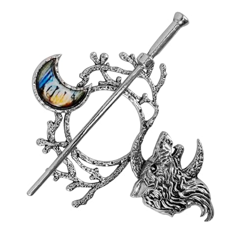 SOIMISS Vintage Haarnadel Knoten Haarschmuck Antik Silber für Lange Haare Dutt Ponytail Clip Robuster Haarstab Vielseitiger Haarschmuck für Frauen Mädchen von SOIMISS