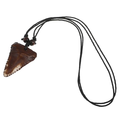SOIMISS Haifischzahn Halskette Herren Retro Halsschmuck Langlebigem Material für Strand und Freizeit Herren Halskette mit Anhänger für Männer von SOIMISS