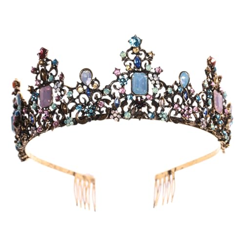 SOIMISS Vintage Hochzeits Tiara mit Kristallverzierung Retro Brautschmuck Krone Haarschmuck Accessoire für Hochzeit Party Feierlichkeiten Einfach zu Tragen Langlebig und Schimmernd von SOIMISS