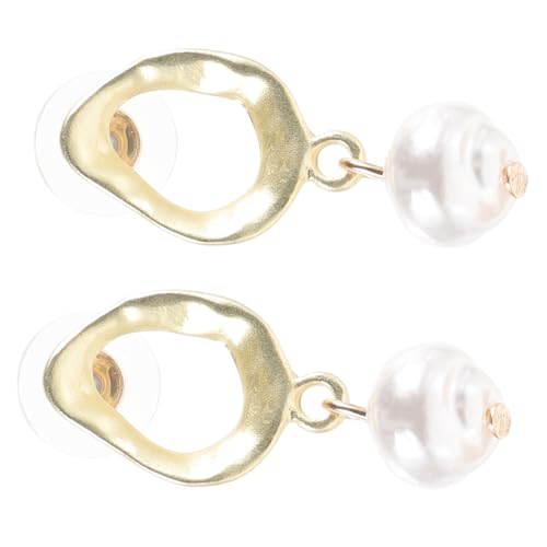 SOIMISS Vintage Perlenohrringe Damen Natürliche Süßwasserperlen Dangler Europäisch Amerikanische Ohrhänger Eleganter Schmuck für Frauen Komfortabel und von SOIMISS