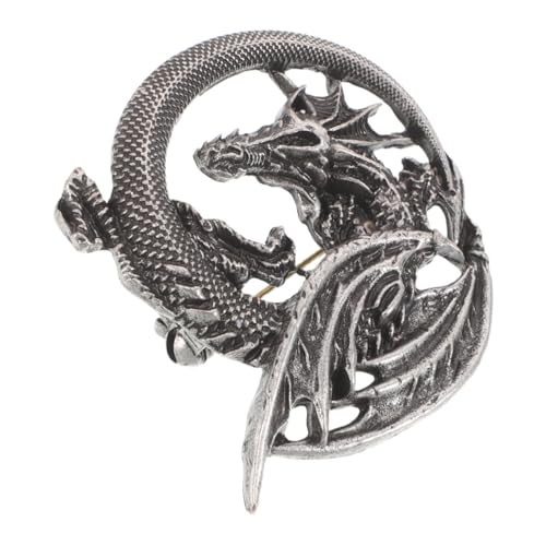 SOIMISS Vintage Rock Style Flammen Drachen Brosche aus Langlebiger Legierung Modischer Anstecker für Jacken Rucksäcke Hüte Unisex Accessoire für Männer und Frauen von SOIMISS