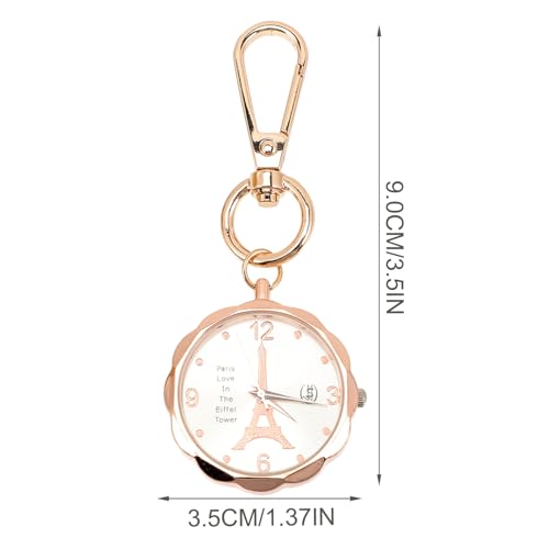 SOIMISS Vintage Taschenclipuhr für Krankenschwestern mit Arabischen Ziffern Nachtleuchtend Multifunktionale Clip Uhr für Uniform Retro Design Praktische Brustuhr für Damen und Herren von SOIMISS