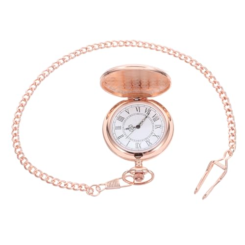SOIMISS Vintage Taschenuhr Herren mit Kette Römische Ziffern Quartz Uhr Retro Steampunk Design Klassisches Geschenk zu Weihnachten Geburtstag Vatertag von SOIMISS