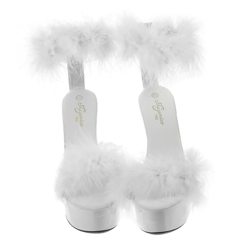 SOIMISS Wasserdichte Super High Heel Sandalen Damen Sommer Party Schuhe Offene Zehen Rutschfeste Sohle Pumps Weiß Zufällige Farbe von SOIMISS