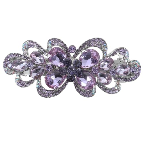 SOIMISS Wasserdichter Großer Damen Haarclip mit Funkelnden Strasssteinen Französische Haarklammer für Dickes Haar Sicherer Federmechanismus Eleganter Haarschmuck für Alltag und Party von SOIMISS
