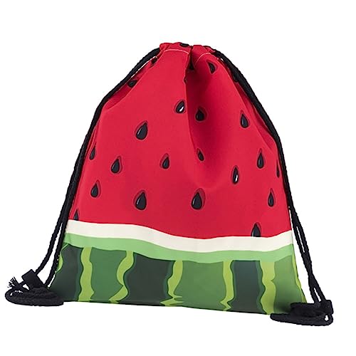 SOIMISS Wassermelonen-kordelzugbeutel Aus Multifunktionaler Rucksack Für Mädchen Praktische Aufbewahrungstasche Mit Kordelzug-Design Für Fitnessstudio Zuhause Und Schule von SOIMISS