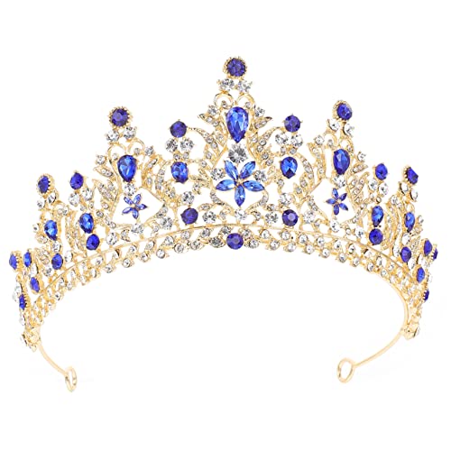 SOIMISS Wasserstrahlkristall Brautkrone Tiara Kopfstück Design für Hochzeit Verlobung Party Langlebiges Material Einfache Handhabung von SOIMISS