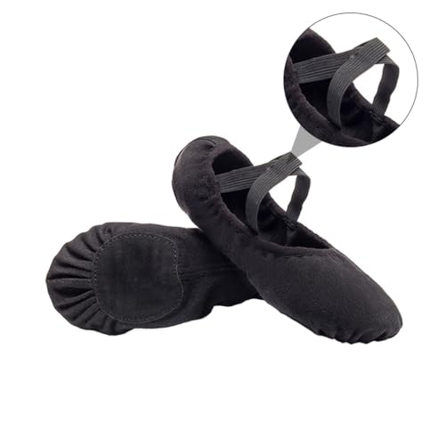 SOIMISS Weiche Ballettschuhe Damen Elastischer Stoff Weiche Sohle Tanzschläppchen Erwachsene Ballett Praxis Schuhe Bequeme Bühnenperformance Schuhe Schwarz Zufällige Farbe Zufällige Farbe von SOIMISS