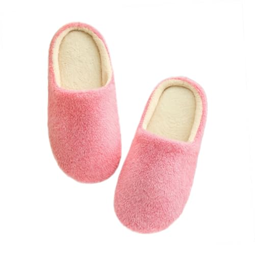 SOIMISS Weiche Flüsterleise Hausschuhe mit Kuscheliger Baumwollfüllung Ultraleicht Flexible Rutschfeste Slipper für Damen und Herren für Winter und Innenbereich von SOIMISS