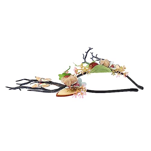 SOIMISS Weihnachtlicher Haarreif mit Rentier Geweih Design Flexibles Xmas Haarband mit Simuliertem Ast Festlicher Kopfschmuck für Erwachsene und Junge Mädchen für Weihnachtsfeiern und von SOIMISS
