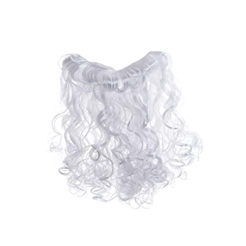 SOIMISS Weihnachtsmann Bart Weihnachtsmann-bart Gnom Zwergbart Santa Outfit Bart Gnomenbart Kostüm Kind Santa Bart Weihnachts-cosplay-perücke Weihnachts-cosplay-bart Kinder Sankt Bart Weiß von SOIMISS