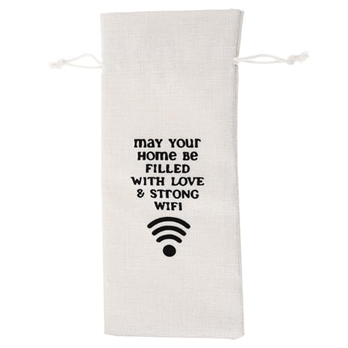 SOIMISS Weintasche aus Leinen Robuste und Wiederverwendbare Flaschentasche für Rotwein Whiskey und Bier für Hochzeiten Partys und von SOIMISS