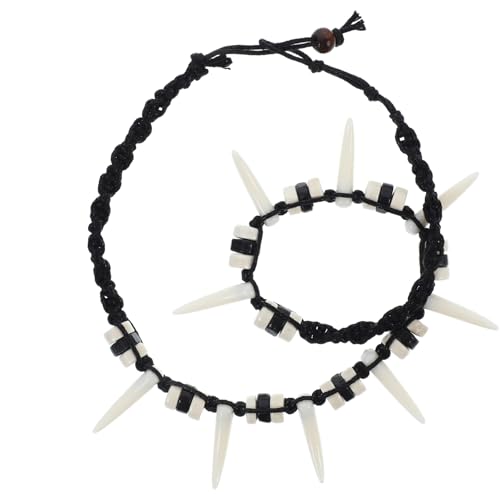 SOIMISS Wolfzahn Halskette Handgefertigt Bohemian Stil Funktion Ethnischer für Alltag und Besondere Anlässe Szene Herren und Damen Schmuck Wolfzahn Halskette mit Ethnischem für Damen und von SOIMISS