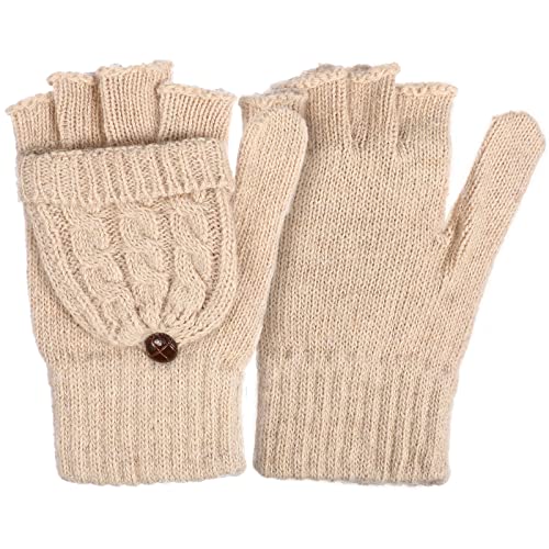 SOIMISS Wolle Halbfinger Winterhandschuhe Gestrickte Warme Handschuhe mit Flip Cover Kaltwetterhandschuh Handschuhe Handwärmer von SOIMISS