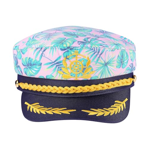 SOIMISS Yacht Captain Hüte Stickerei Sailor Kostüm Mütze Hut für Frauen Männer Rosa Marine Admiral Cap Hat von SOIMISS