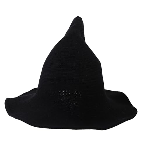 SOIMISS Hexenhut Für Halloween Dekorativer Spitzhut Schwarzem Dickem Wollmaterial Für Cosplay Und Mottopartys von SOIMISS