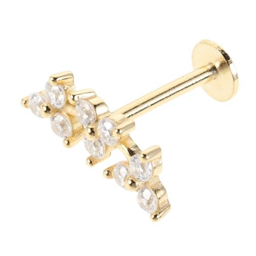 SOIMISS Zirkonia Ohrstecker Damen Fächerform Elegant Funkelnd Moderner Schmuck Ohrstecker Für Frauen Und Mädchen Flacher Rücken Komfortabel Vielseitig Für Alltag Und Festtage von SOIMISS