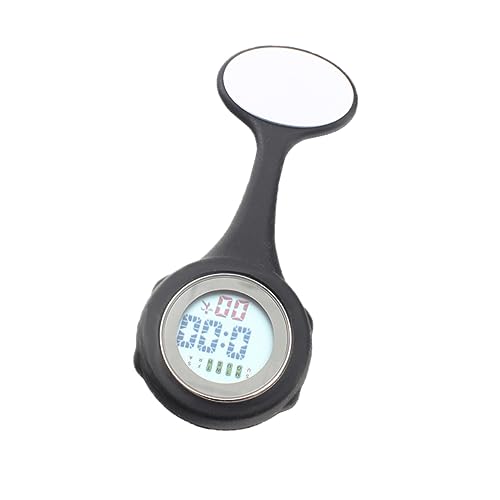 SOIMISS LCD-Display Elektrische Krankenschwesteruhr Hängeuhr Mit Taschenuhr-Funktion Schwarze Uhr Für Ärzte Und Schwestern Accessoire Für Kliniken Und Arbeitsplätze von SOIMISS