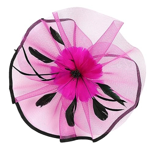 SOIMISS Fascinator Haarschmuck Für Damen Exaggerated Tea Party Stirnband Mit Federn Und Netz Banquet Hut Accessoire Für Hochzeiten Geburtstagsfeiern Und Cosplay von SOIMISS