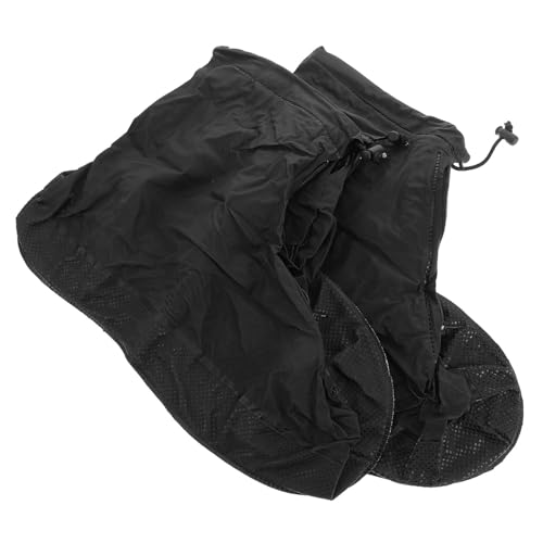 SOIMISS wasserdichte Überschuhe mit Reißverschluss rutschfeste Dicke Schuhüberzieher für Erwachsene Strapazierfähig und Leicht Schutz bei Regenwetter XXL Schwarz von SOIMISS