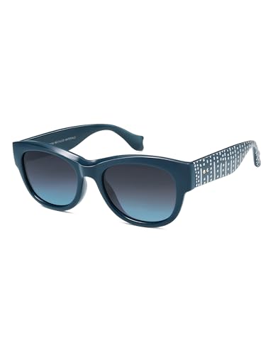 SOJOS Klassische Polarisierte Quadratische Sonnenbrille Damen Herren Recycelter Kunststoffrahmen Umweltfreundlich UV400, Bloom von SOJOS