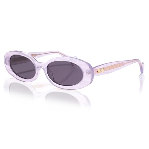 SOJOS Retro Oval Polarisierte Acetat Sonnenbrille Damen Vintage Designer UV400 Schutz, Veronica von SOJOS